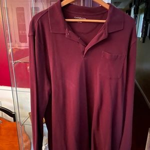 Croft & Barrow long sleeve polo Maroon XXL